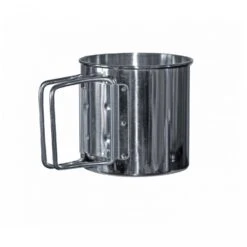 Basic Nature - Tasse En Inox Avec Anses Pliables -Extérieur Camping Magasin basic nature tasse en inox avec anses pliables 1