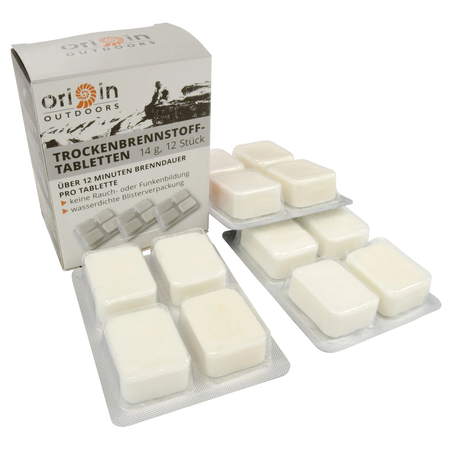 Origin Outdoors - Trockenbrennstofftabletten 14 G - Réchaud à Combustible Sec 1 Origin Outdoors - Trockenbrennstofftabletten 14 G - Réchaud à Combustible Sec