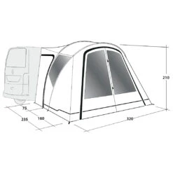 Outwell - Lakecrest - Auvent Camping-car -Extérieur Camping Magasin outwell lakecrest auvent camping car detail 4