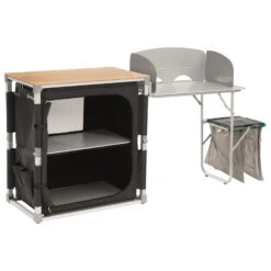 Outwell - Padres Kitchen Table W/Bamboo Table Top & Side Uni - Table De Camping