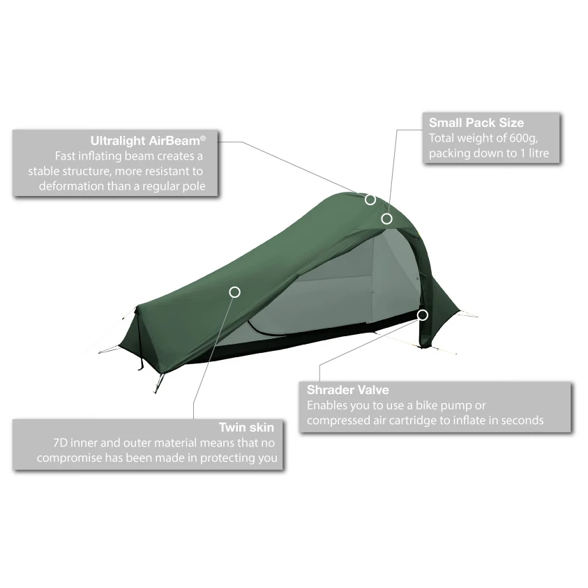 Vango - F10 Hydrogen Air - Tente 1 Place 2 Vango - F10 Hydrogen Air - Tente 1 Place – Image 2