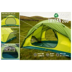 Vango - Tryfan 200 - Tente 2 Places 7 Vango - Tryfan 200 - Tente 2 Places -Extérieur Camping Magasin vango tryfan 200 tente 2 places detail 3